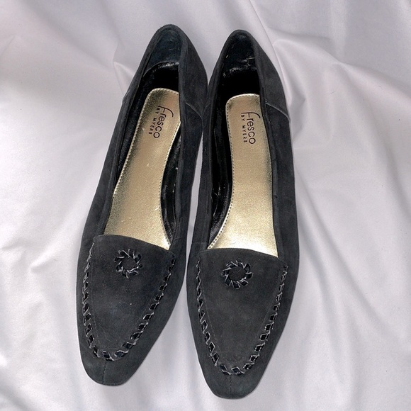 Fresco by Myers Shoes Fresco By Myers Olivia Black Suede Leather